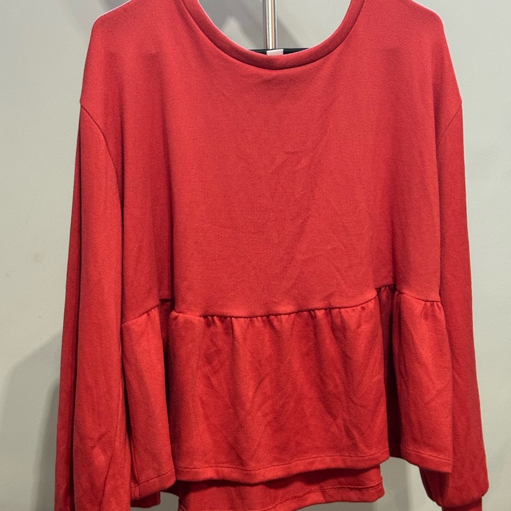 Joe Fresh x Jillian Harris Red Peplum Top